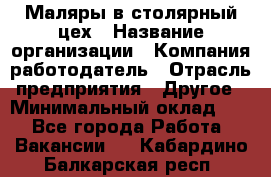 Маляры в столярный цех › Название организации ­ Компания-работодатель › Отрасль предприятия ­ Другое › Минимальный оклад ­ 1 - Все города Работа » Вакансии   . Кабардино-Балкарская респ.